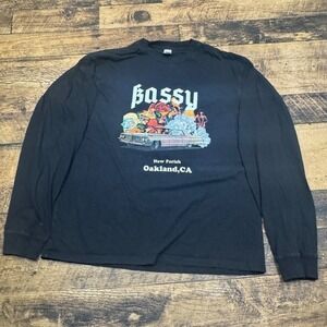 Bossy Standard Apparel Graphic Print Long Sleeve TShirt New Parish Oakland Large